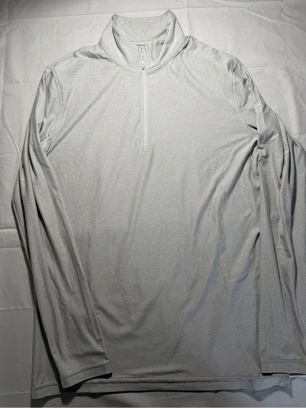 Light Gray Quarter-Zip Performance Pullover true classic
